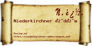 Niederkirchner Ádám névjegykártya